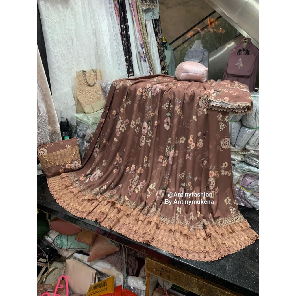 Mukena Rayola viscose premium/ mukena katun rayon premium/ mukena cantik/ mukena dewasa/mukena jumbo