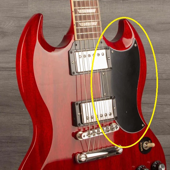 PICKGUARD GITAR SG 61 STANDAR WARNA HITAM AG319 (SC2749)