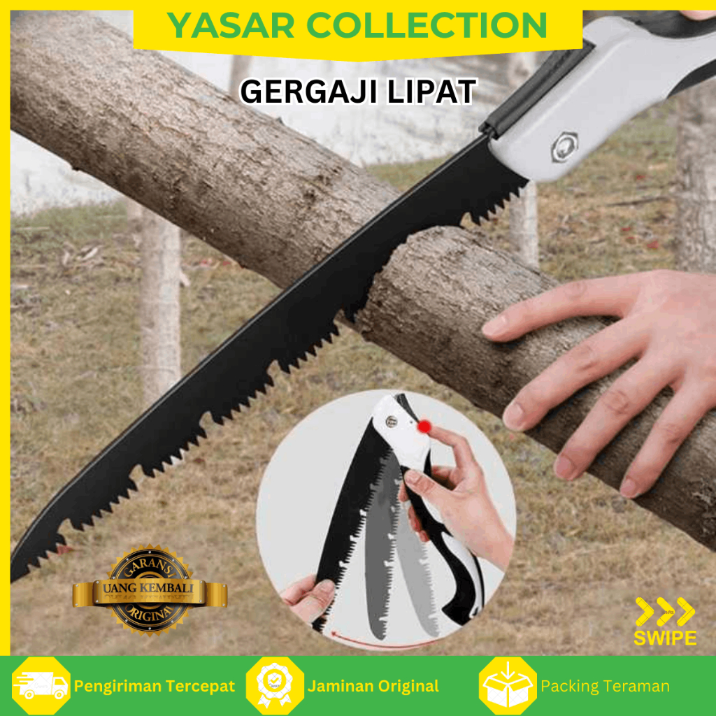 Gergaji Lipat Kayu Besar pisau Graji Dahan Ranting Baja SK5 Saw Anti Karat Portable Multifungsi
