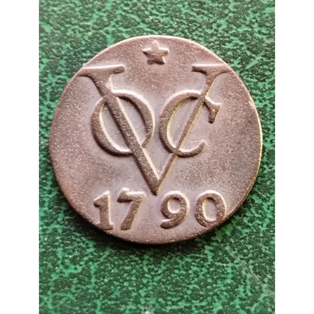 uang koin VOC thn 1790 ASLI detail bagus uang waktu penjajahan Belanda di Indonesia
