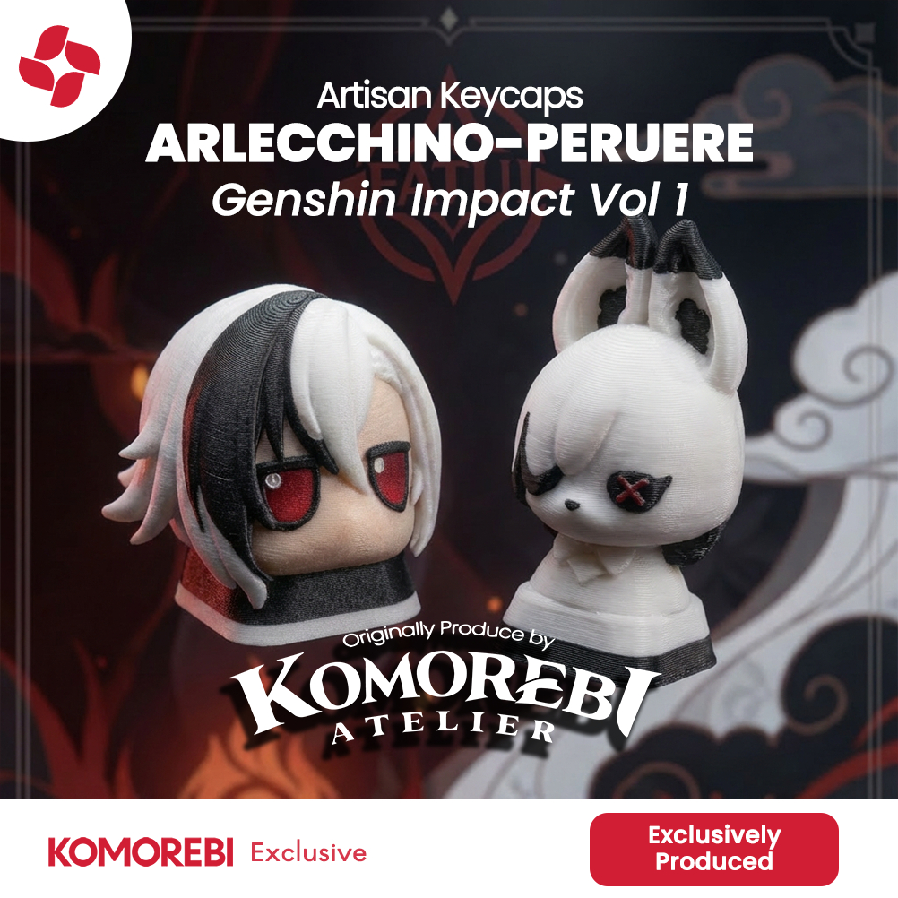 Artisan Keycaps Genshin Impact Arlecchino Peruere  Fatui  Custom Mechanical Keyboard (163)