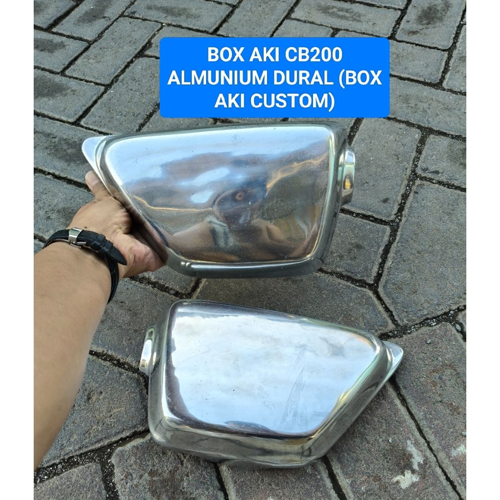 Box Aki Cb200 /Tutup Aki Honda Cb200 dural /custom /cover aki British Z