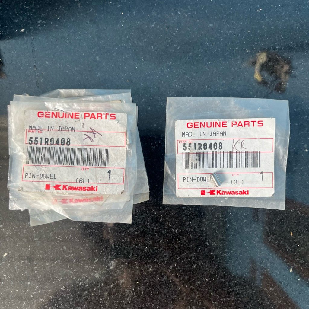 pin pen dowel cylinder blok seher Kawasaki ninja R rr Original Nos Japan 551R0408