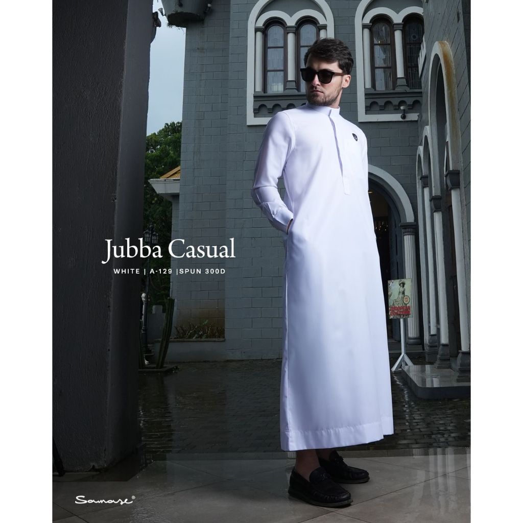 SAMASE Jubba Jubah Casual Reguler A129 Jubah Ghamis Pria Dewasa Lengan Panjang Terbaru 2026