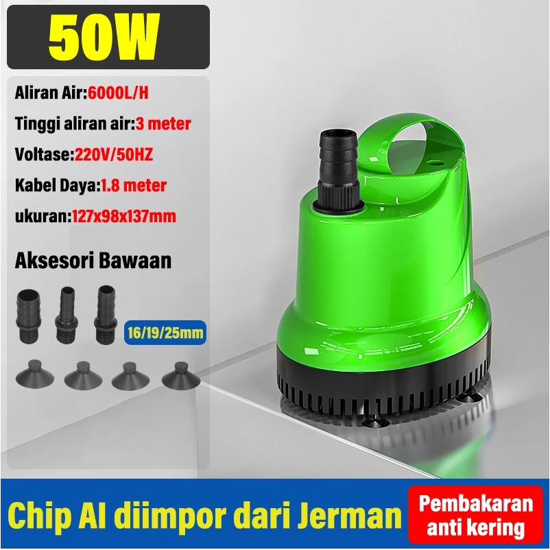 Pompa Air Khusus Kolam Ikan Hisap Tinggi Pompa Air Celup Aquarium Kolam Ikan Submersible Water Pump 