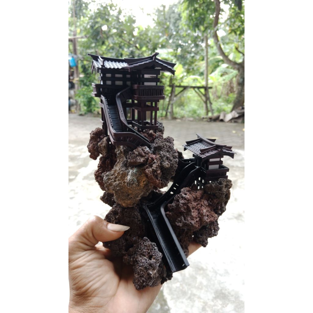 Miniatur PVC Rumah Jepang Hiasan Aquarium 1