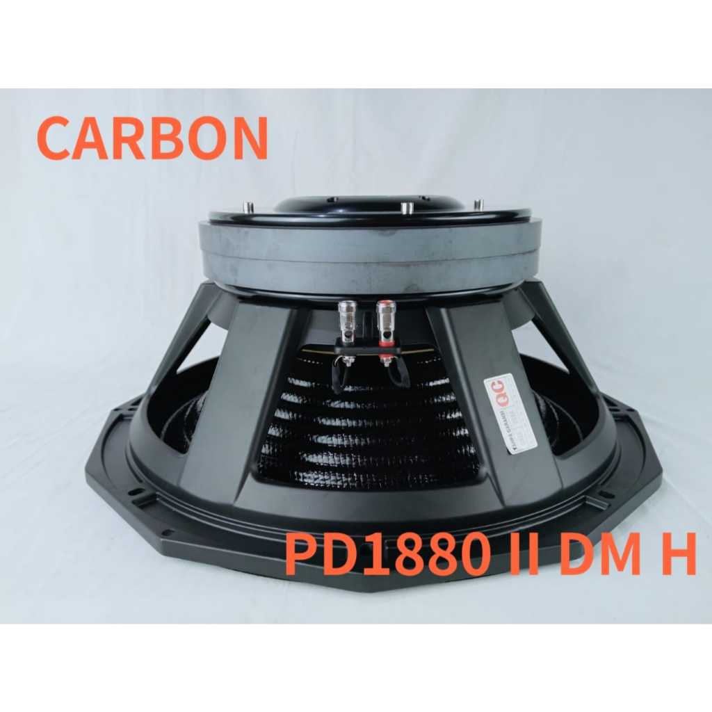SPEAKER KOMPONEN PD1880 DM / PD 1880 DM CARBON - DOBEL MAGNET - 18 INCH - VC 5 INCH - HITAM