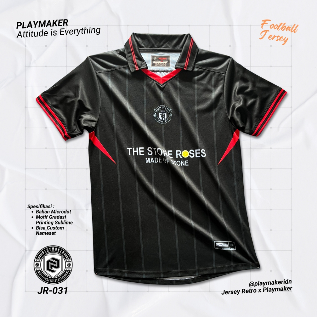 Jersey Fantasy Manchester United warna hitam by PLAYMAKER JR-031