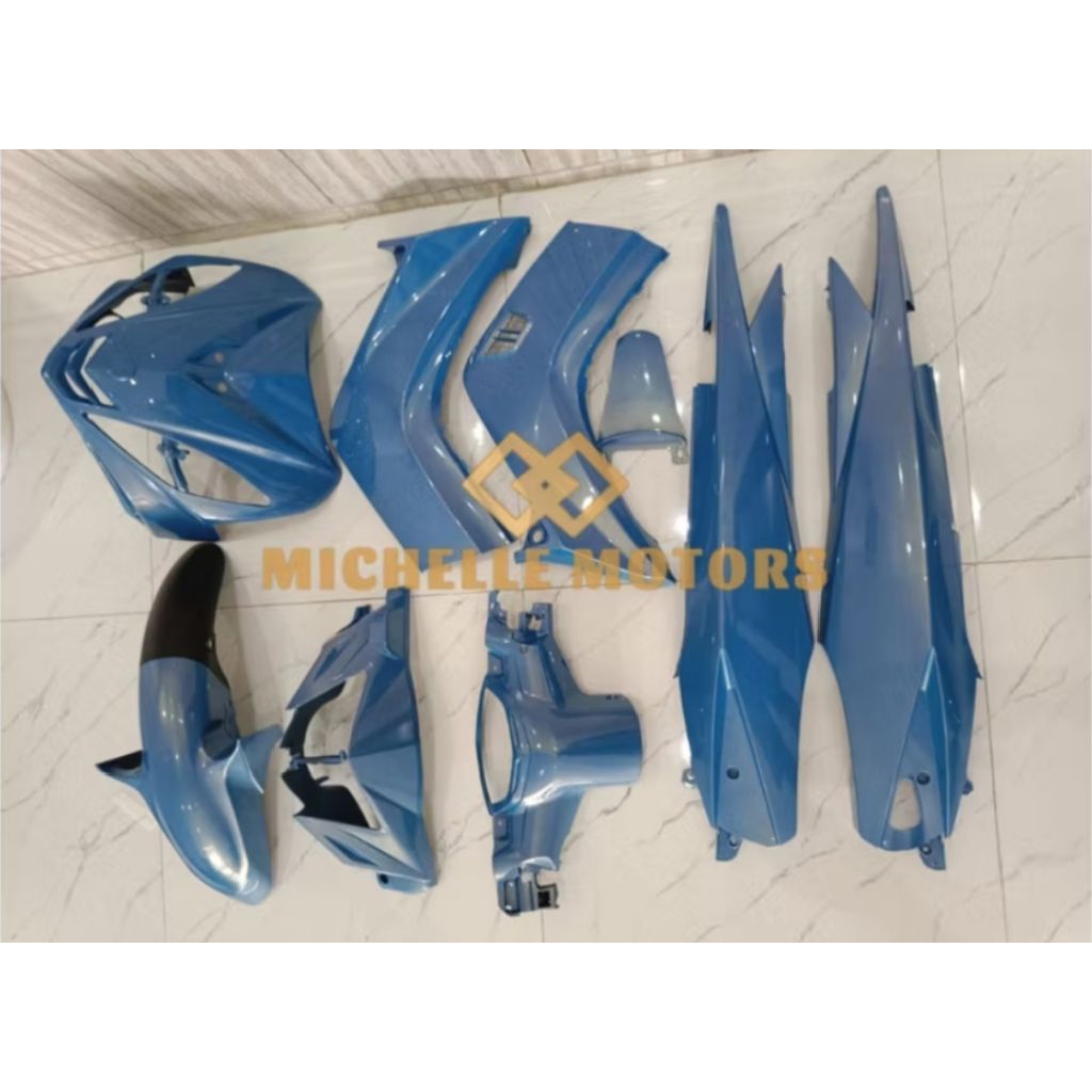 Cover full set body halus yamaha jupiter MX OLD 135 warna custume biru dolphin tahun 2005-2010
