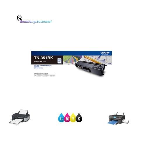 Toner Brother TN-351 Original Hitam untuk HL-L8250CDN HL-L8350CDW MFC-L8850CDW MFC-L9550CDW