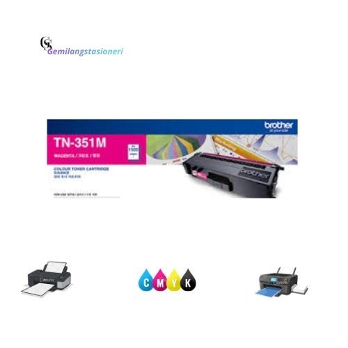 Toner Brother TN-351 Original Magenta untuk HL-L8250CDN HL-L8350CDW MFC-L8850CDW MFC-L9550CDW