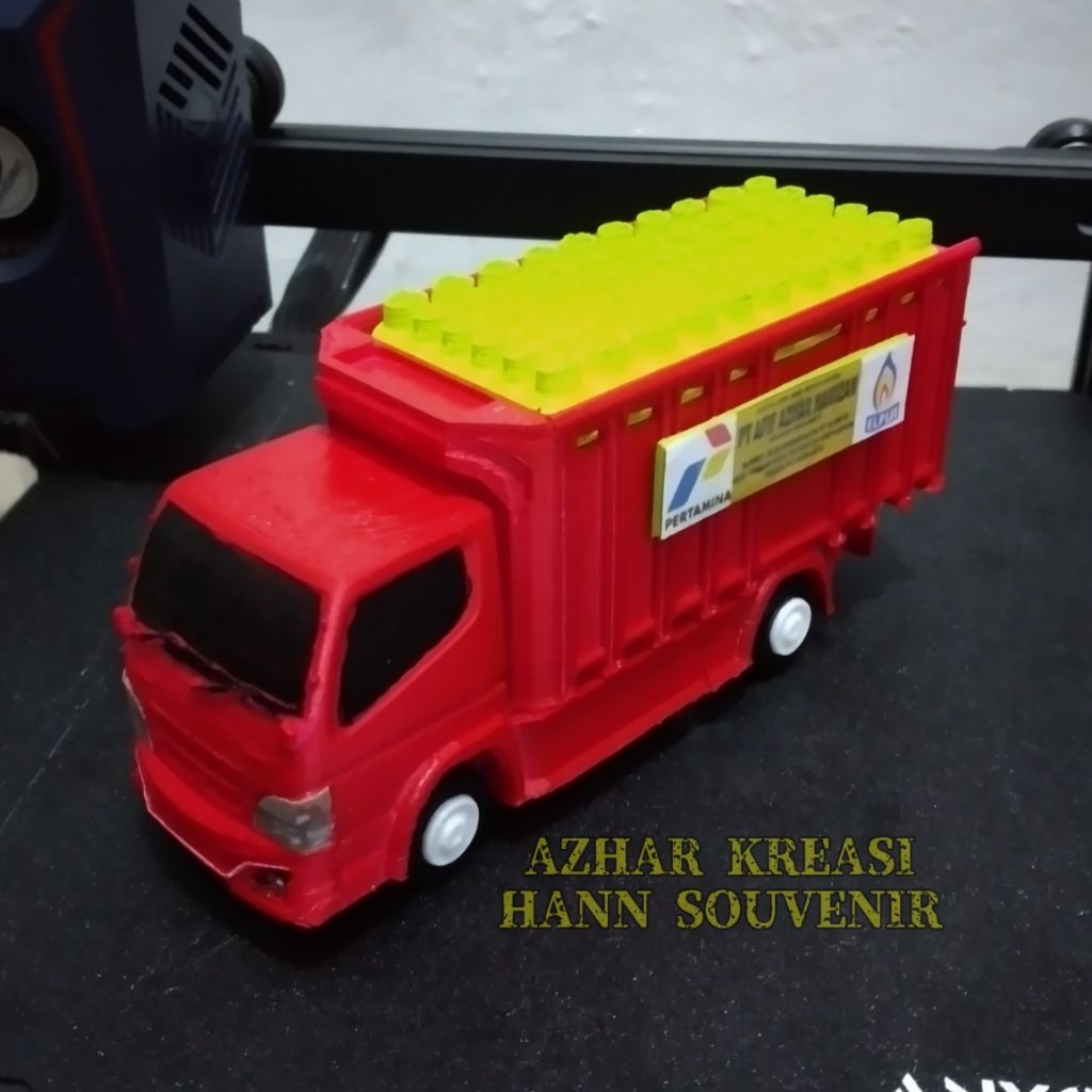 Miniatur truk gas elpiji cetak 3d printing bisa request model