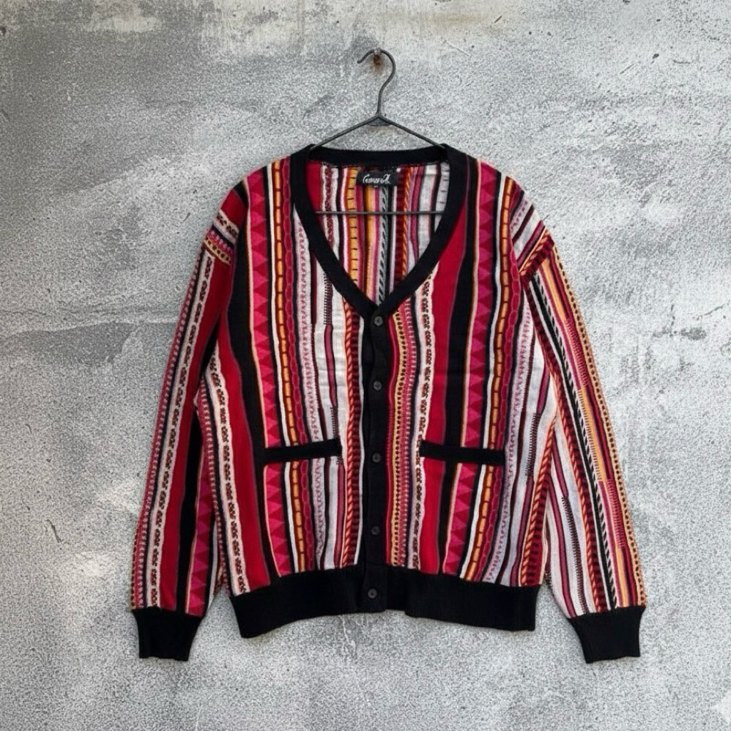 Vintage Knitwear 3D Cavaria Cardigan Pattern Ala Coogi