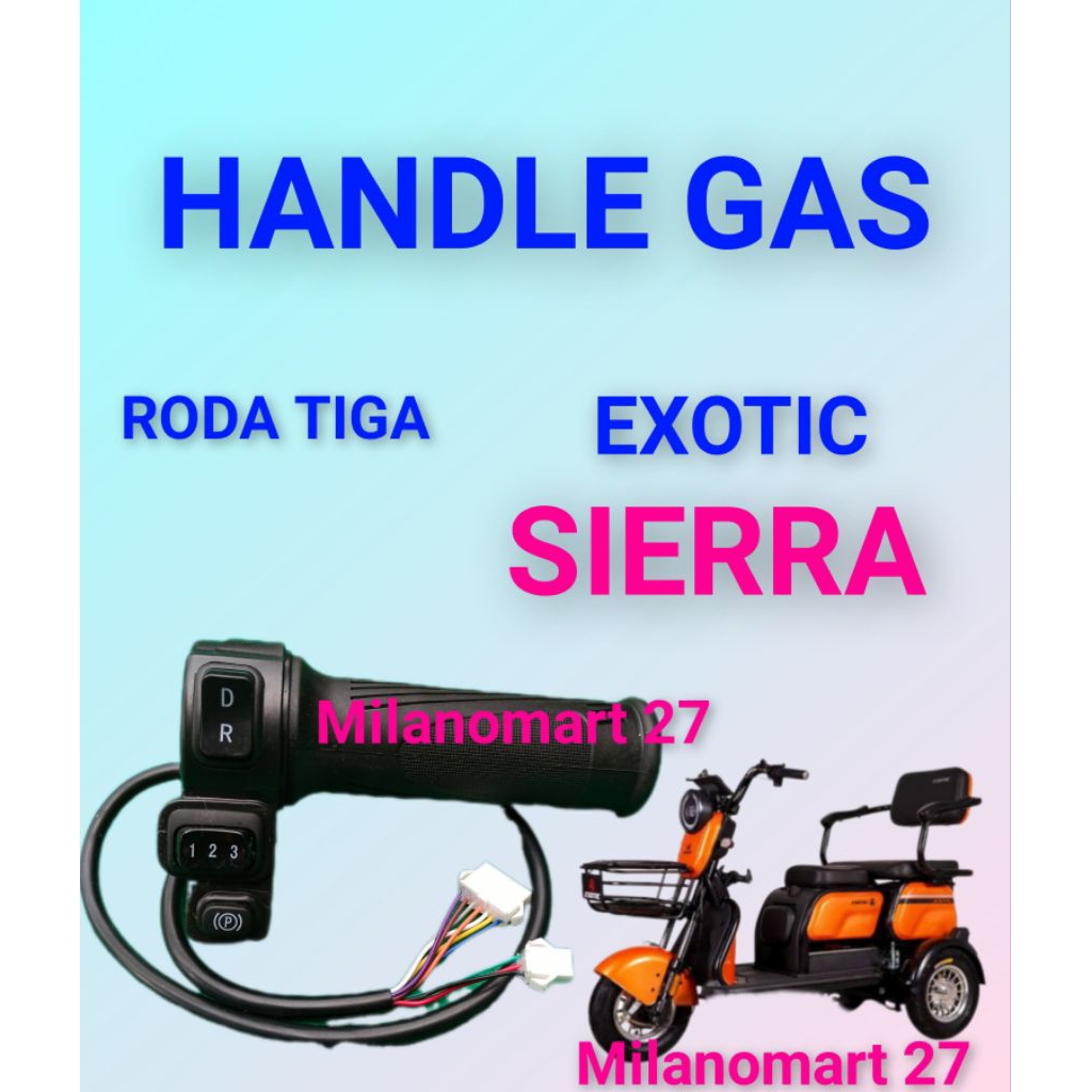 handle gas sepeda listrik roda tiga ezotic Sierra throttle gas sepeda listrik roda 3 exotic siera