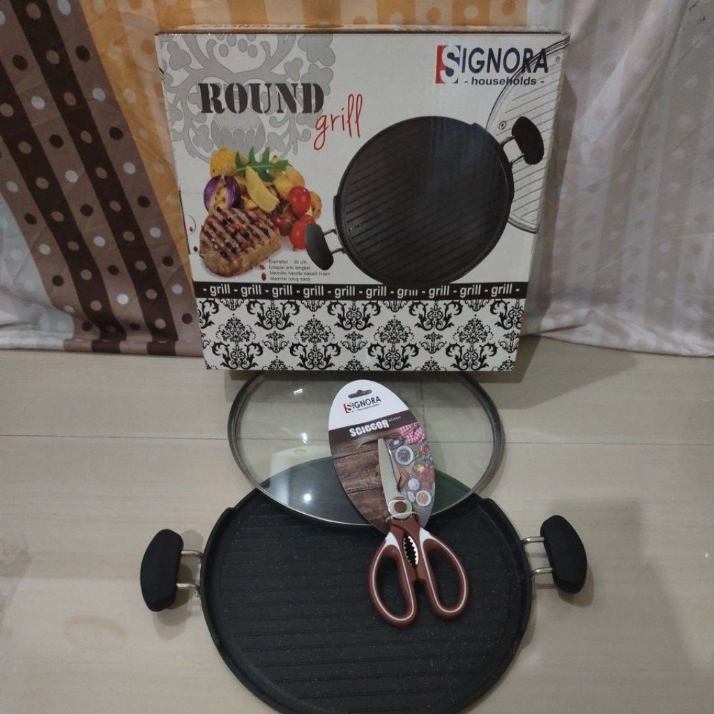 signora / grill pan / round grill pan signora