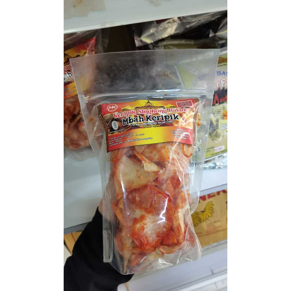 Keripik Singkong//Makaroni  Balado Pedas Mbah Keripik Gurih