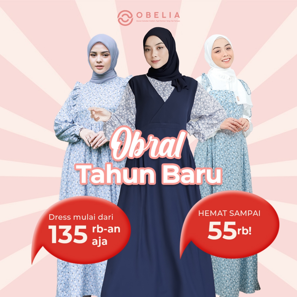 Obelia - Dress Muslim Korea - Cantik Kekinian