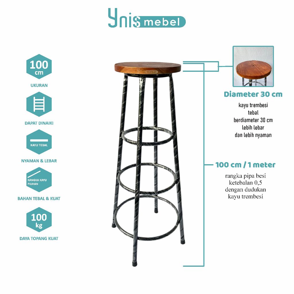 KURSI CAFEE 100 CM / KURSI TANGGA / KURSI MURAH