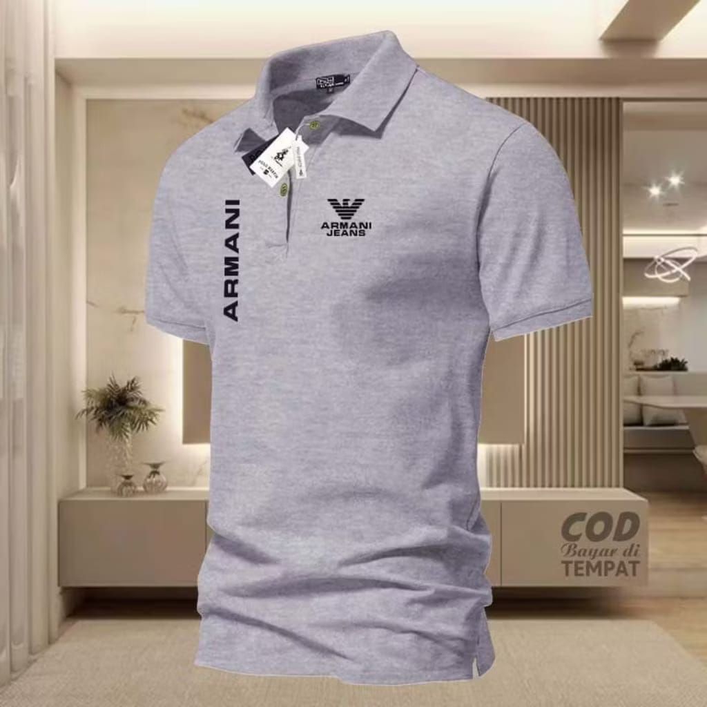 TERBARUPOLO T-SHIRT ELEGAN TERBARU KEREN-POLO SHIRT KAOS KERAH ARMAN1 TEXT HITAM KEREN-KAOS KERAH PR