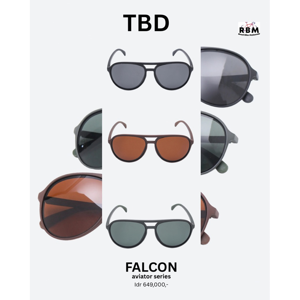 kacamata TBD original FALCON olahraga aviator polarized UV protection tenis, lari, sepeda, kacamata 
