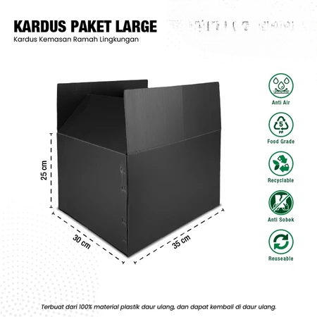 Kardus Paket Large Alvaboard Isi 25 Pcs Box Serbaguna Ukuran 35x30x25cm