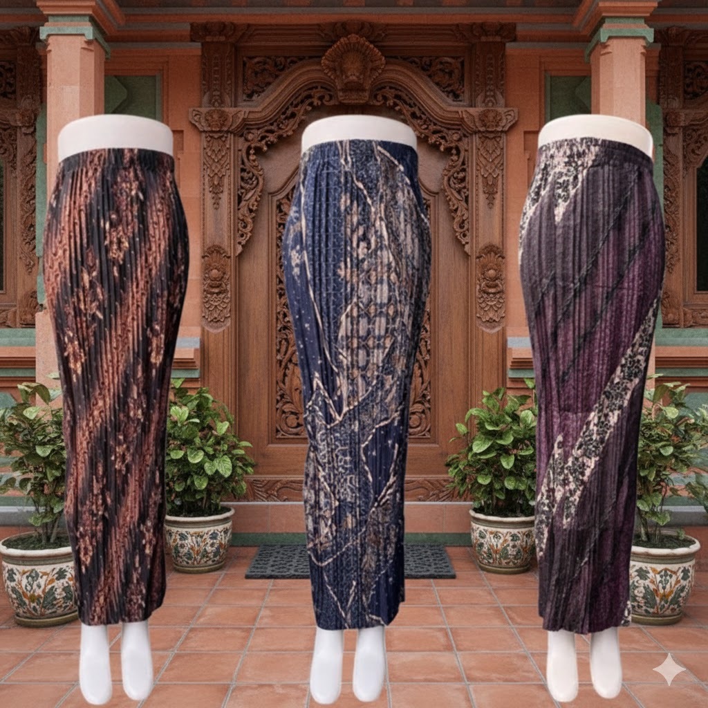 ROK PLISKET / ROK PLISKET BATIK / ROK BATIK / BAWAHAN KEBAYA / ROK KEBAYA / ROK WISUDA / PAYA SILVER