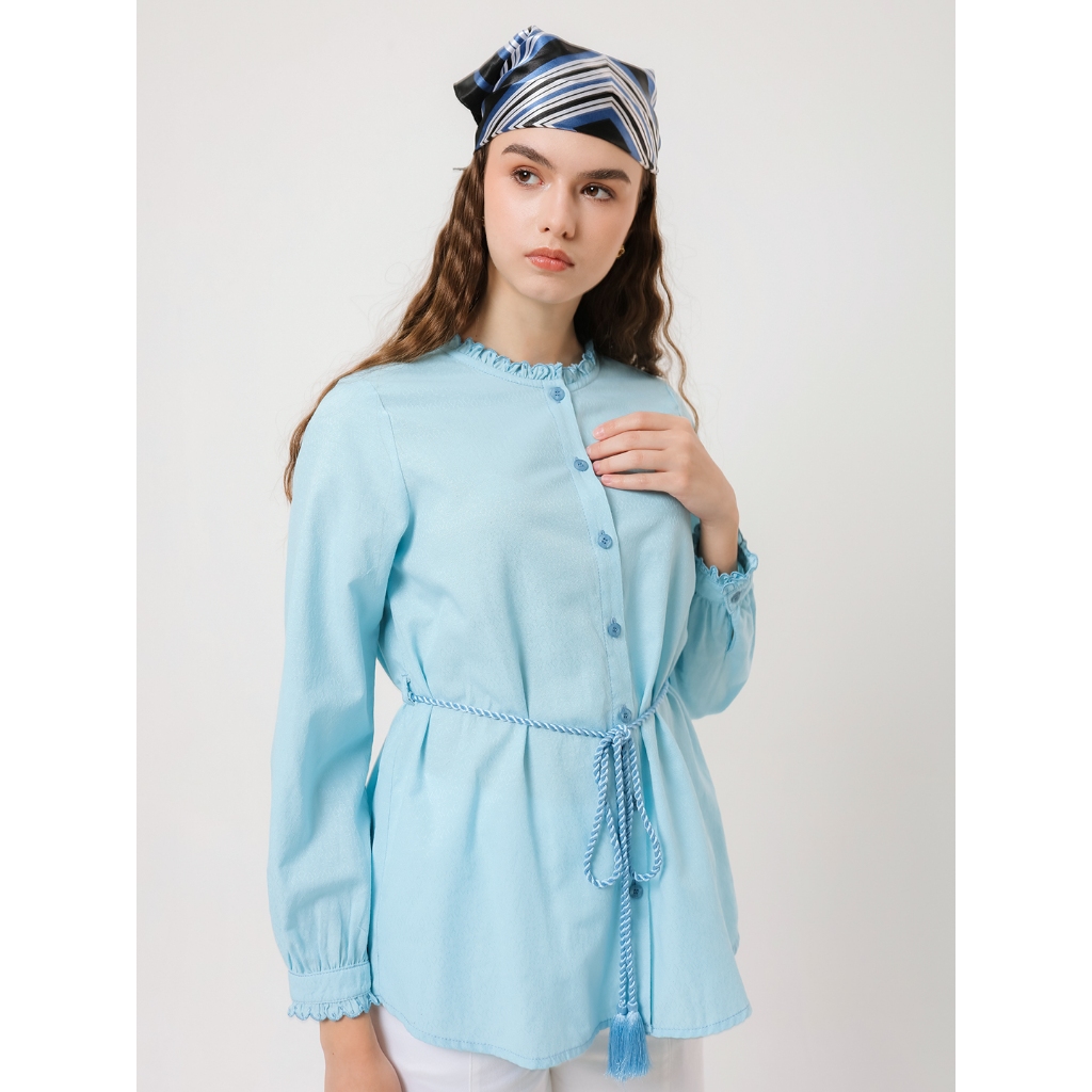 EXIT Qweenzy Blouse |Kemeja Wanita - Atasan Lengan Panjang