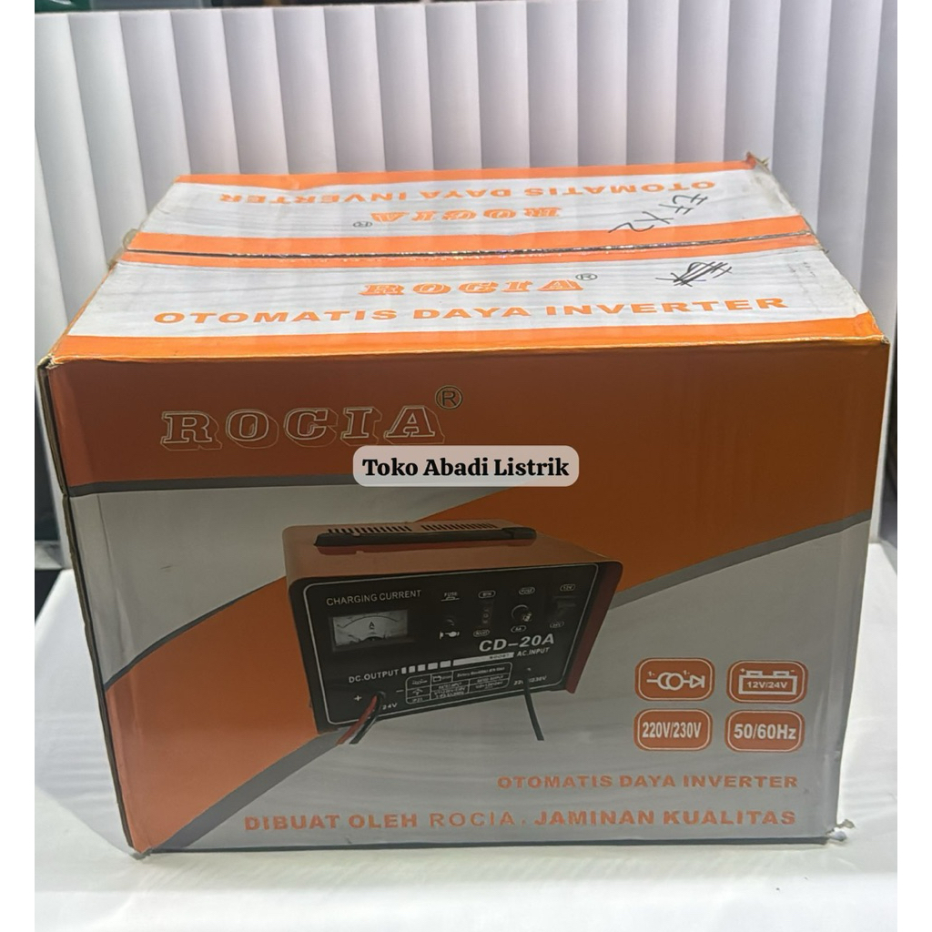 Charger Aki 30 Ampere bisa accu 12v 24v ROCIA