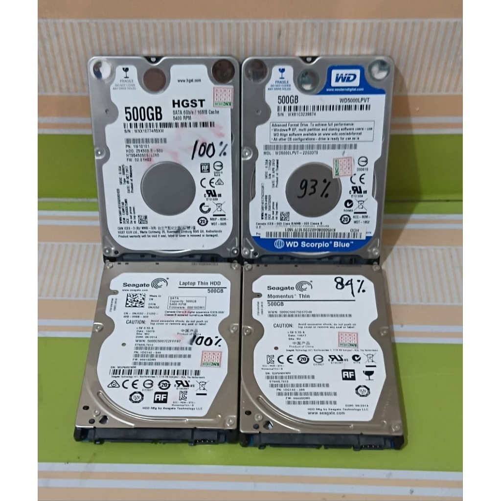 Hdd 500gb 100%