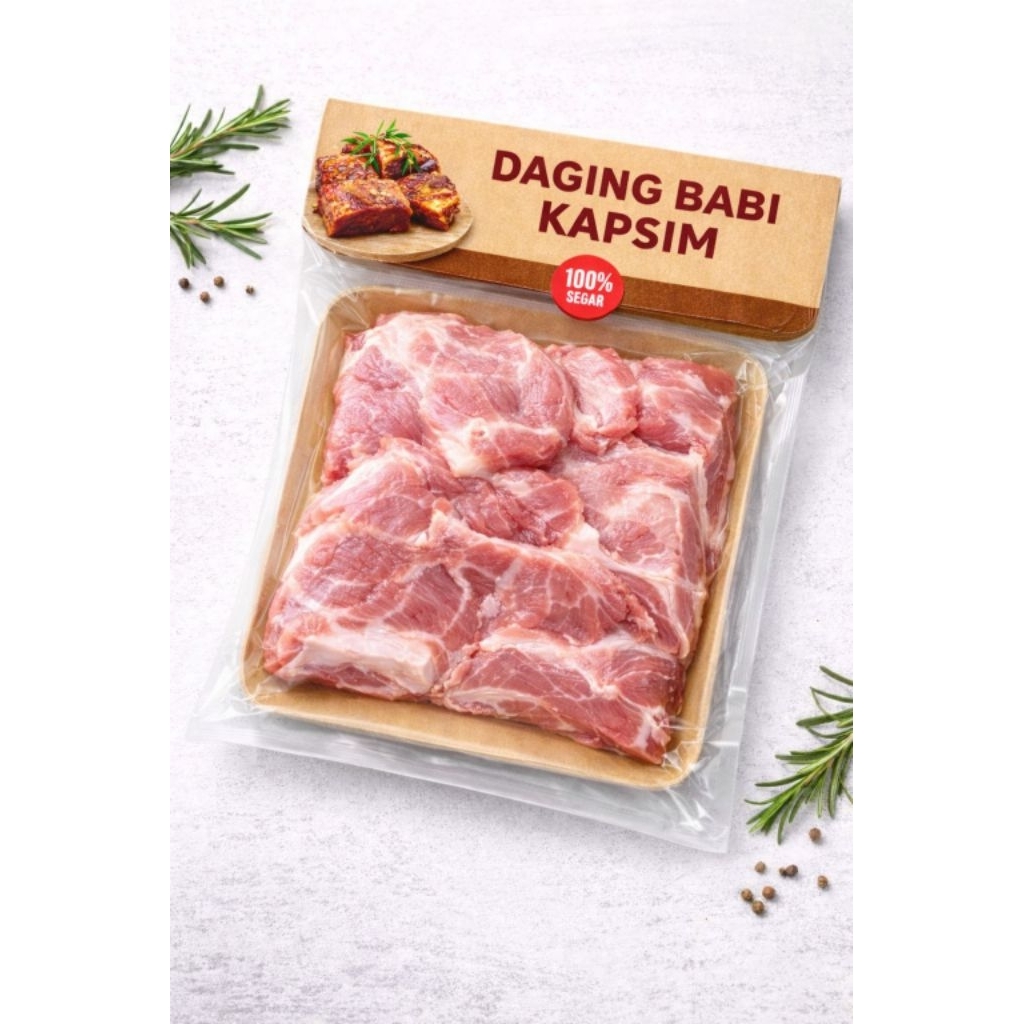 Kapsim Kembang Babi 1kg | Daging Satean 1kg