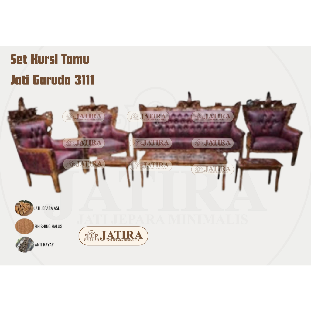 Set Kursi Garuda 3111 | Kursi Garuda Jati 3111 Asli Jepara Murah Palembang