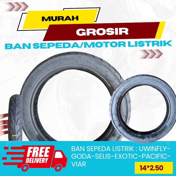 GROSIR BAN SEPEDA LISTRIK 2*50 BELI 10 FREE 1PCS | BAN SEPEDA LISTRIK MURAH BERKUALITAS | BAN SEPEDA