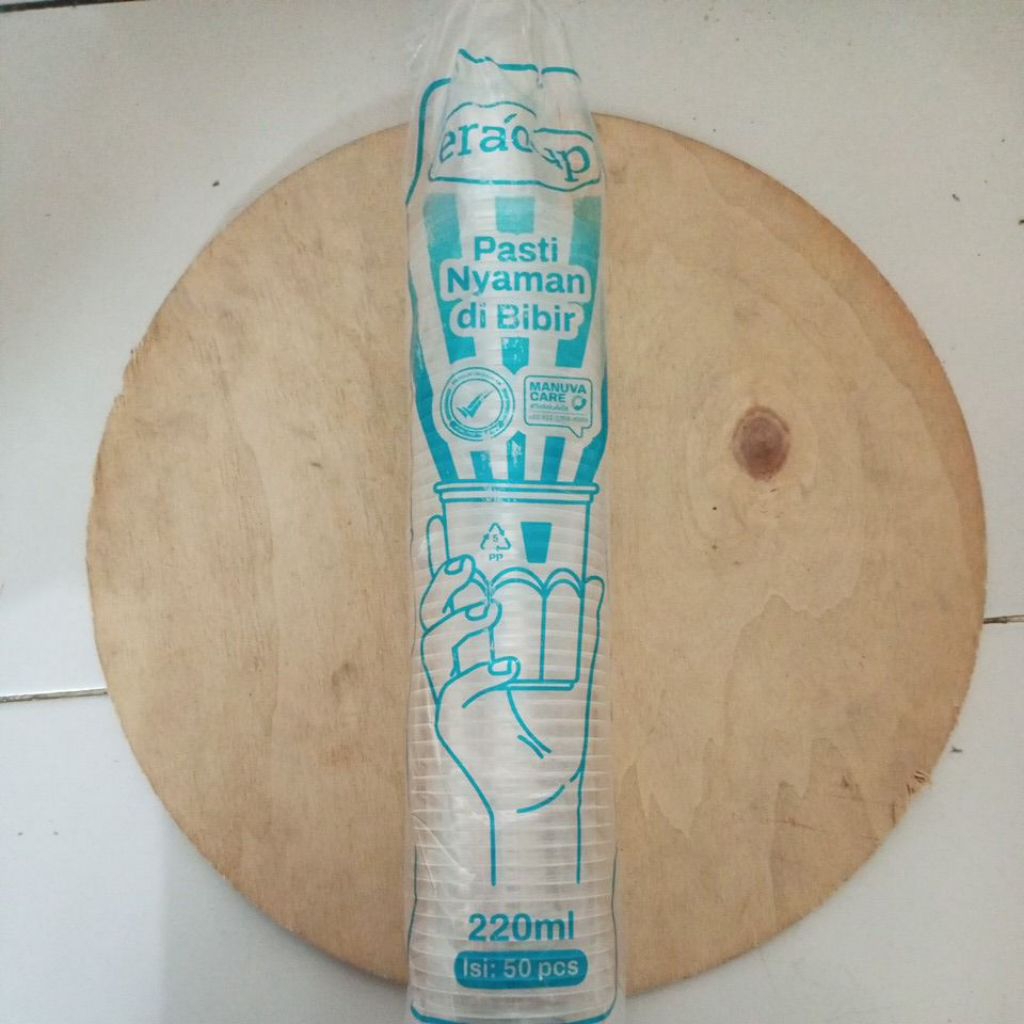 Gelas Kopi Plastik 220 ml / Gelas Plastik Untuk Kopi Isi 50 Pcs