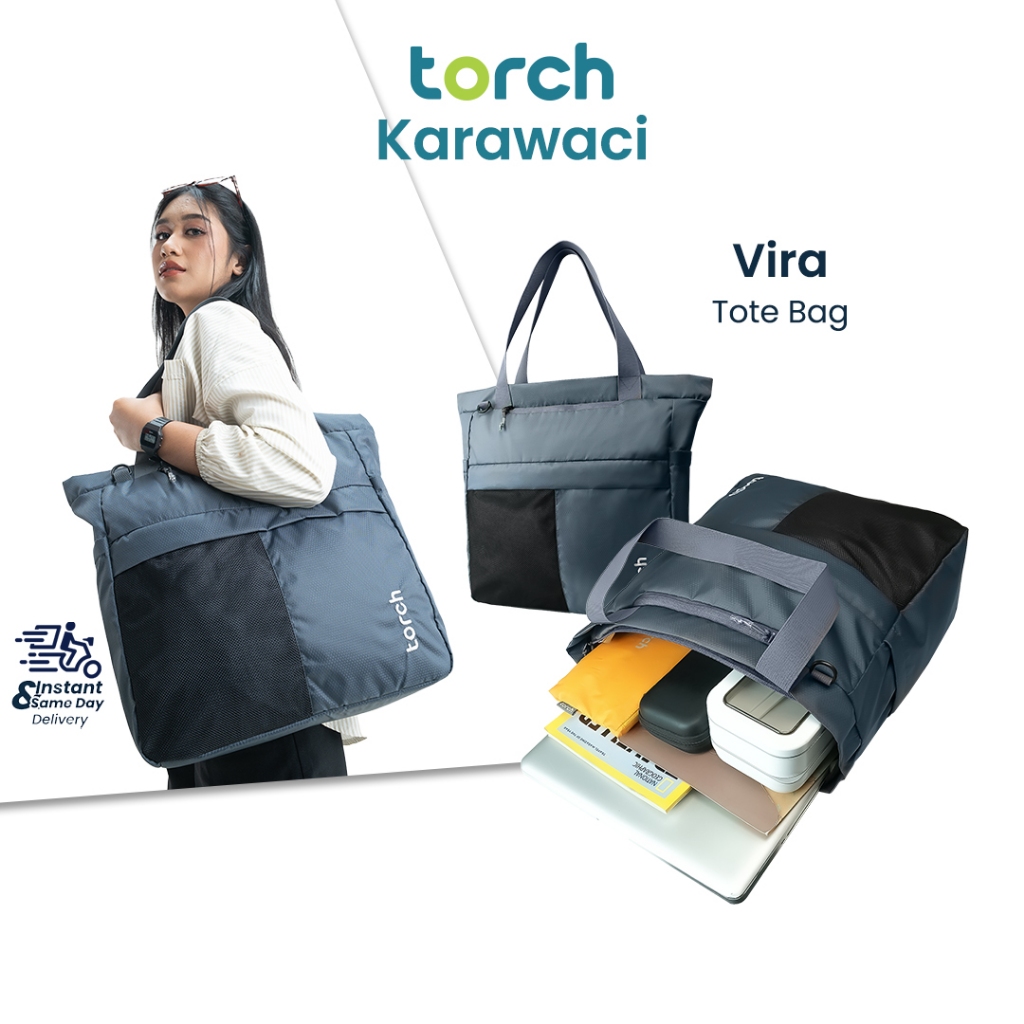 TORCH Vira Tote Bag Kerja Kuliah Laptop Tablet Ipad Starter - Tote Bag Messenger Bag Waterproof