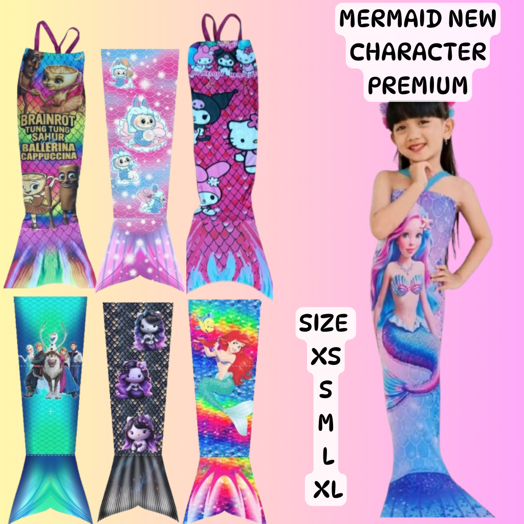 Kostum Mermaid Baju Putri Duyung Premium Kostum Anak Perempuan Kostum Mermaid Baju Renang