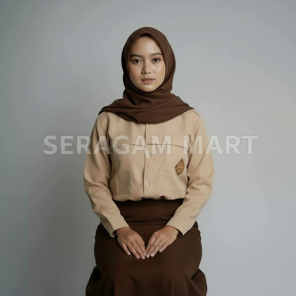 Baju Pramuka Wanita Kantong Atas Bahan Licin