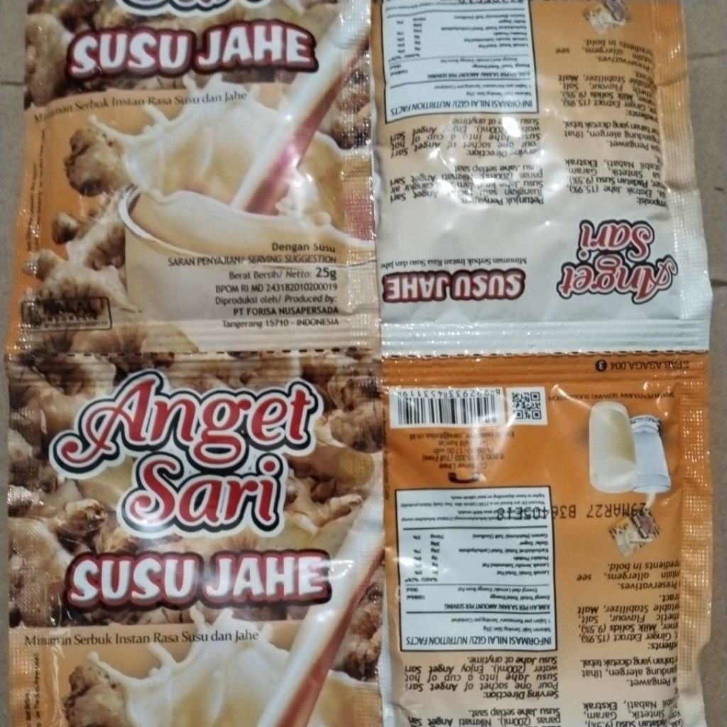 Anget sari susu jahe renceng