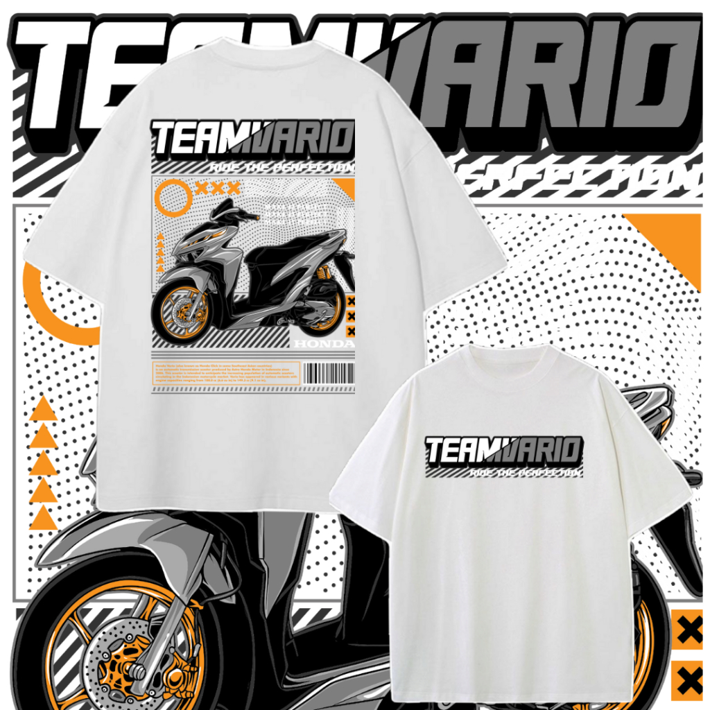 Tshirt Dewasa Anak Motor Vario // Kaos Pria Sunmori Team Vario