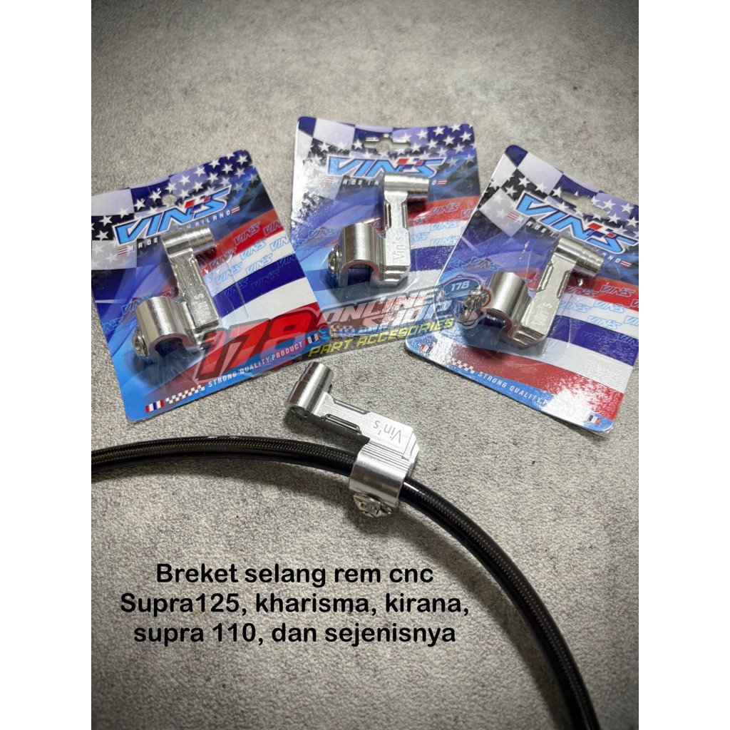 breket selang rem cnc supra 110,supra 125,kharisma,kirana dan sejenisnya