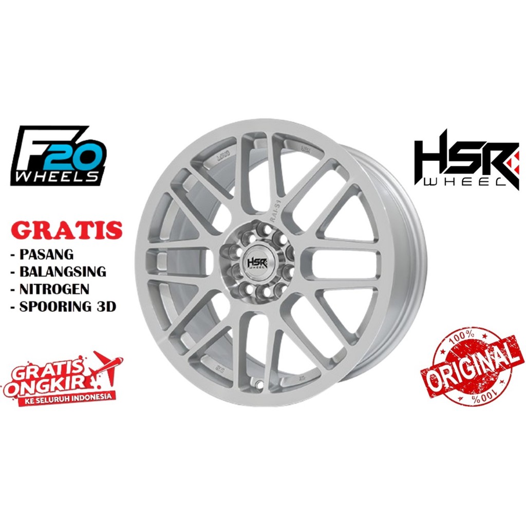 VELG HSR RAI-S1 R16 LEBAR 7 LUBANG 5X100-114,3 ET40 TERBARU