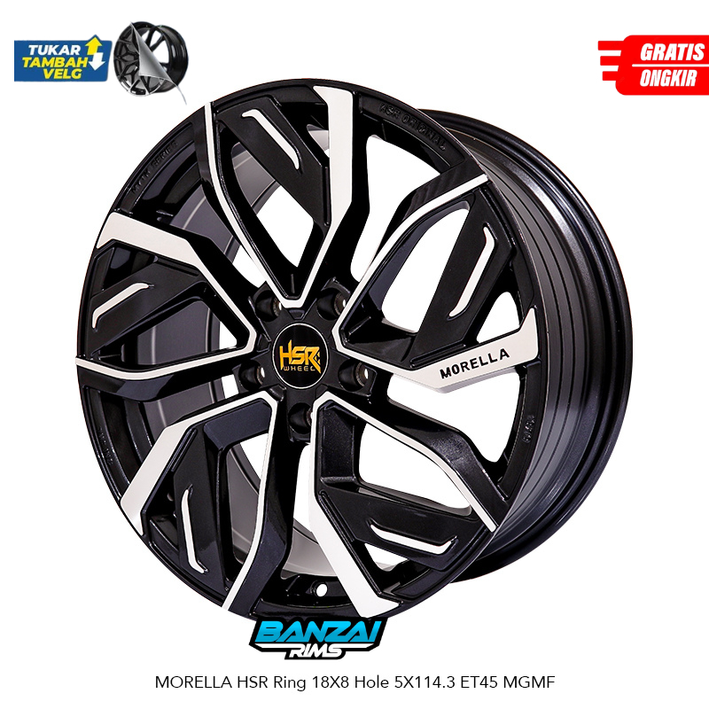 HSR MORELLA VELG RING 18 HSR BUAT XPANDER TERIOS RUSH CIVIC CAMRY ACCORD