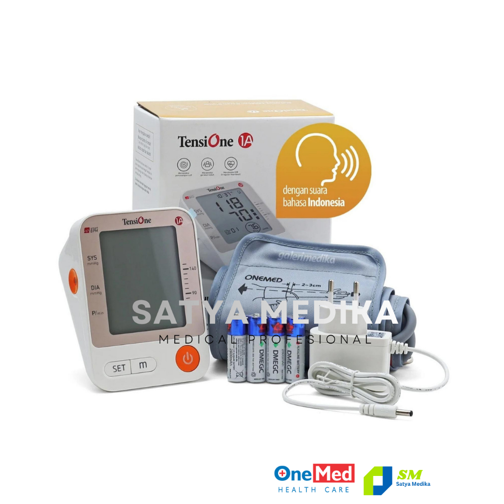 ONEMED - Tensimeter Digital Dengan Suara TensiOne 1A OneMed / TensiOne 1 A Onemed - Dengan Suara + A