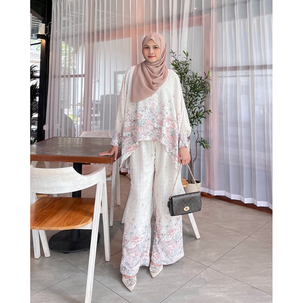 YARA SET KAFTAN Setelan Celana Kulot Atasan Kaftan