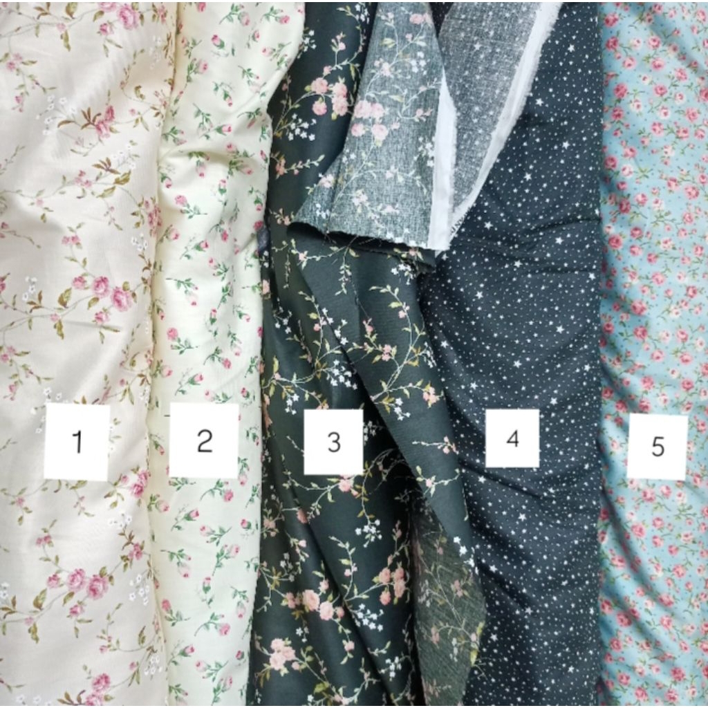 katun jepang japan desain motif bunga putih pink