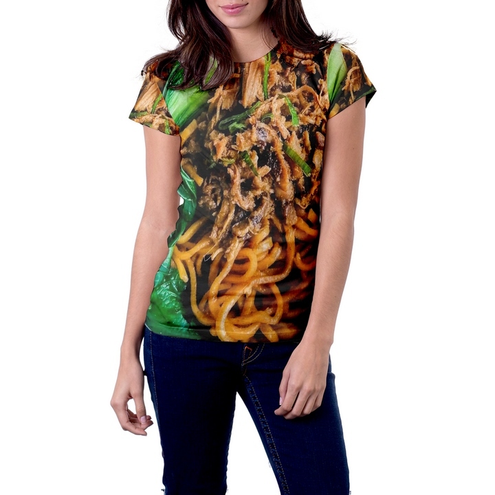 kaos wanita baju mie ayam Fullprinting bisa custom nama dan logo terbaru 2026