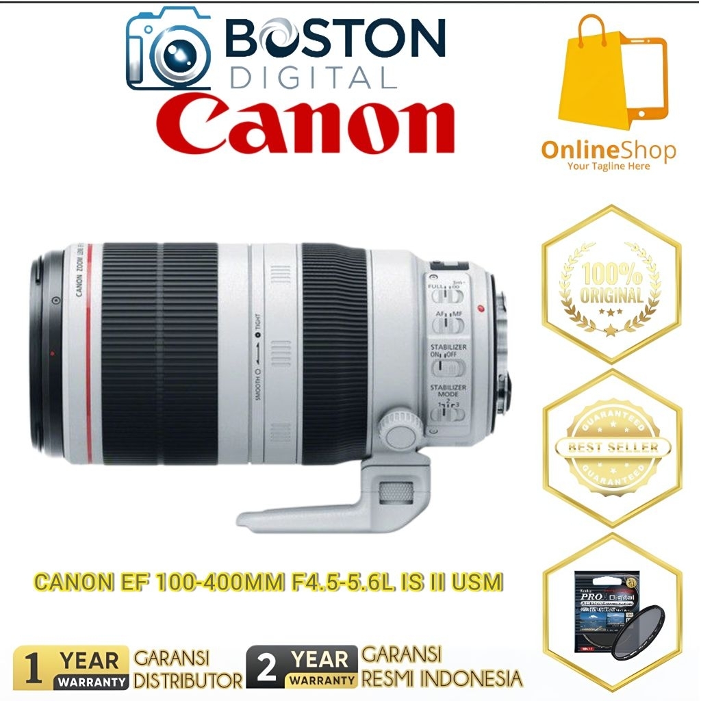 LENSA CANON EF 100-400MM F4.5-5.6L IS II USM / CANON EF 100-400MM II