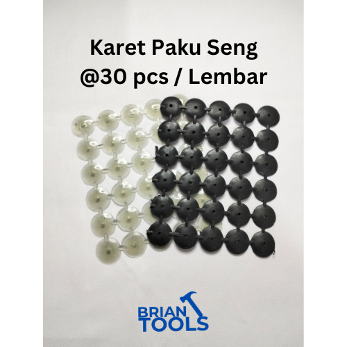 Karet Paku Payung Seng Bening 10 lembar Transparan Transparant Karet Asbes