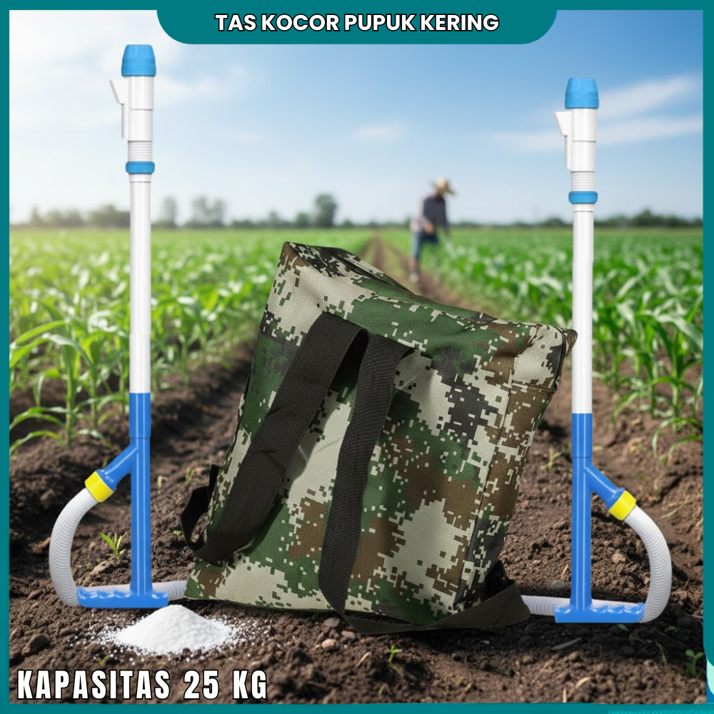 Alat Kocor Pupuk Granul 25 Kg Semi Otomatis Tas Ransel - Alat Tabur Pemupuk Tanaman Jagung Cabai Pad