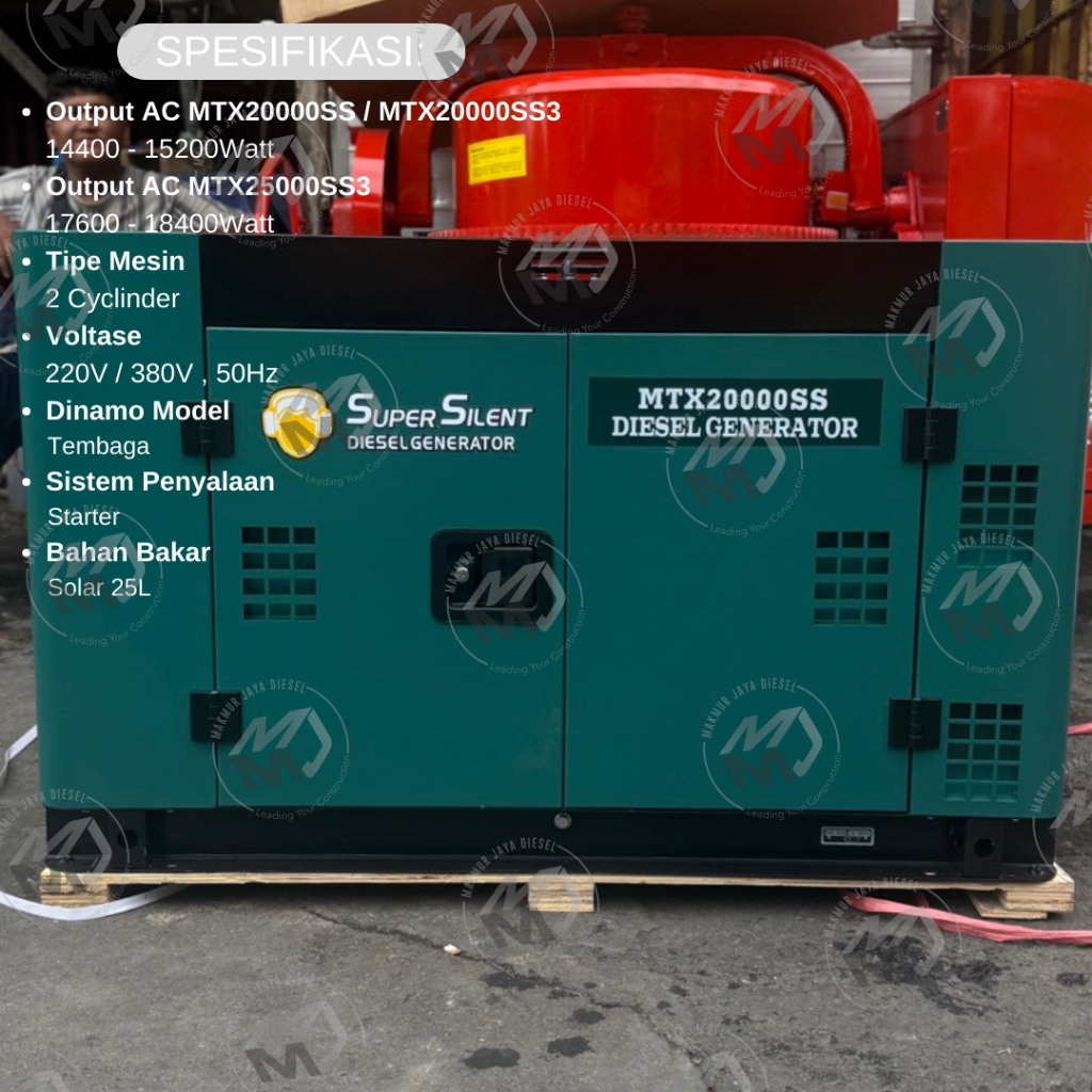 Genset Silent Solar Matrix MTX20000SS / MTX25000SS3 - 15000Watt / 18000Watt