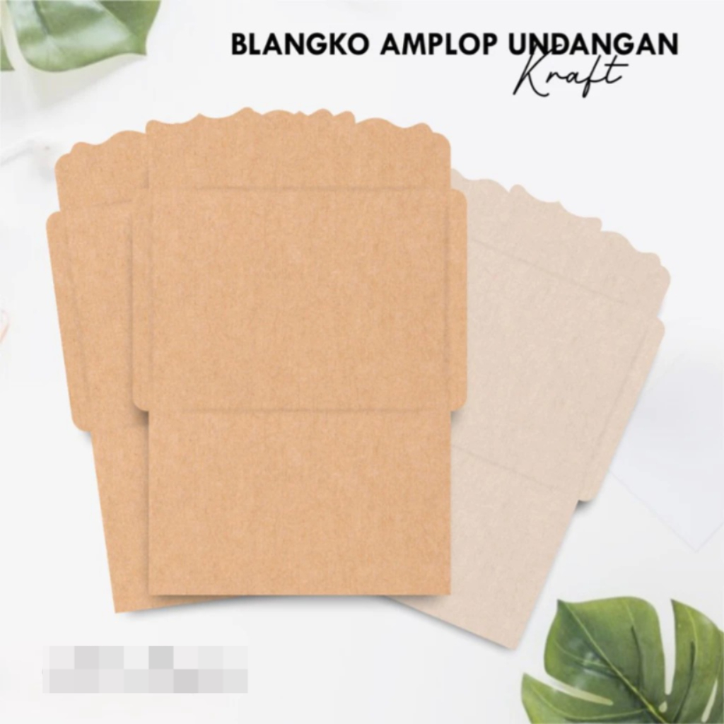 [100 PCS] Amplop Coklat Kraft Undangan Pernikahan - Amplop Undangan Blangko Ready Stock